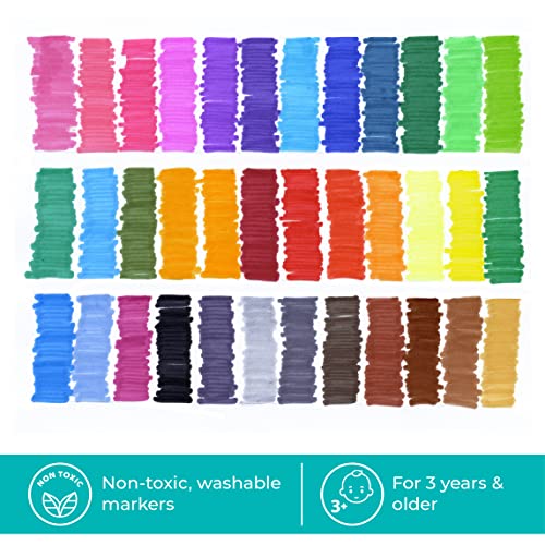 The Pencil Grip Magic Tri Stix 36-Pack – Non-Toxic Washable Triangular Markers for Kids