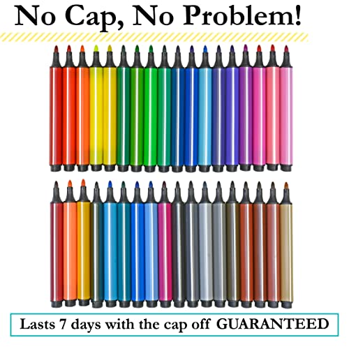 The Pencil Grip Magic Tri Stix 36-Pack – Non-Toxic Washable Triangular Markers for Kids