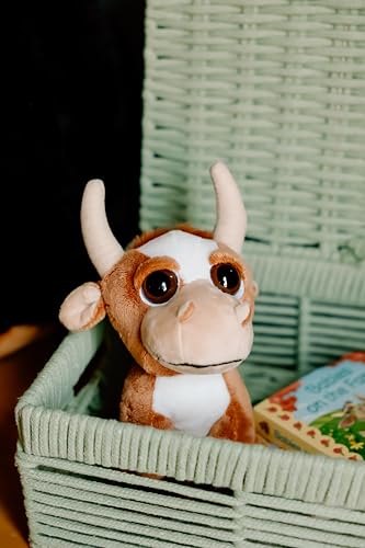 The Petting Zoo Longhorn Cow Plush: Soft 7-Inch Stuffed Animal for Kids
