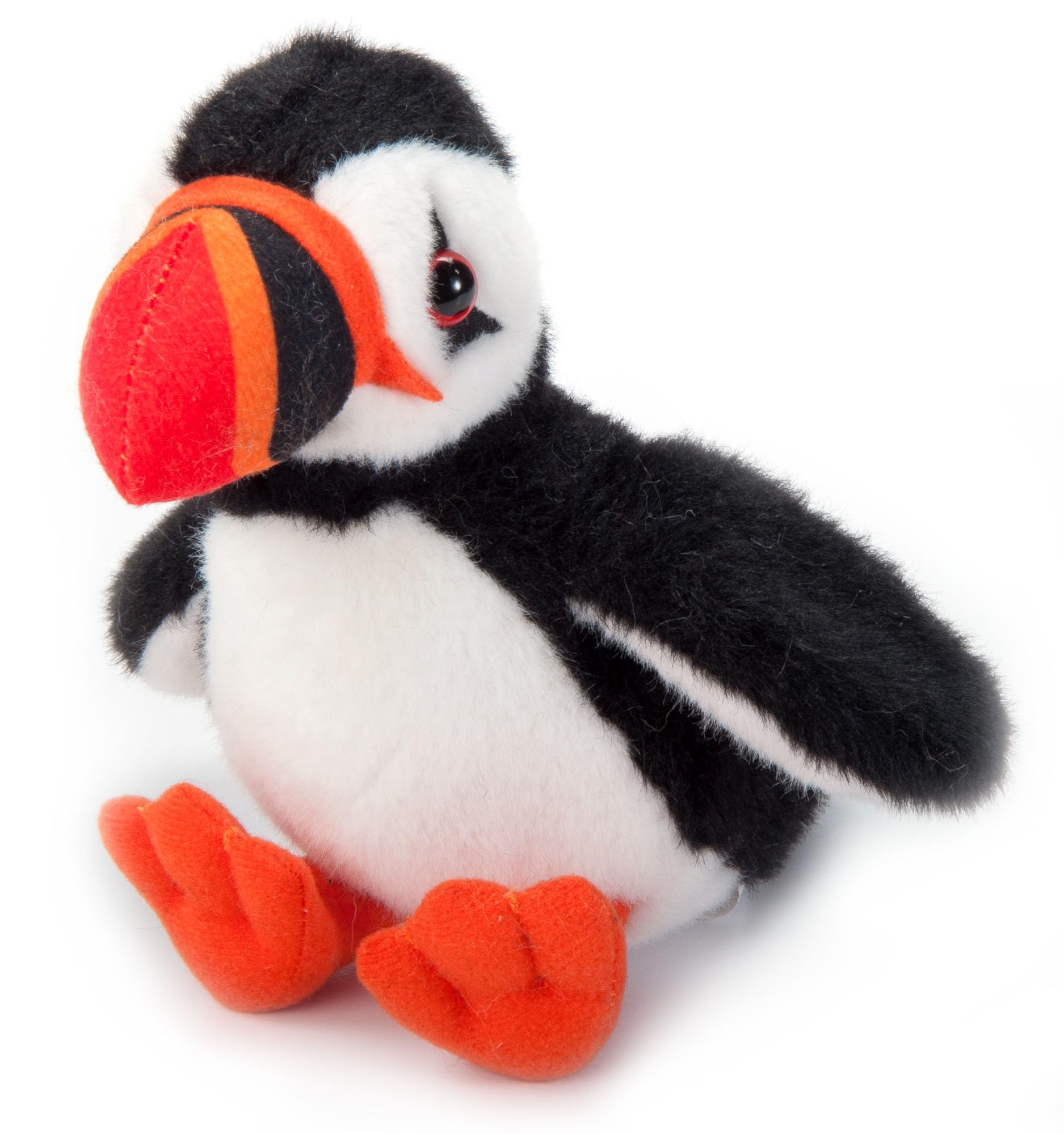 The Petting Zoo Puffin Plush Toy – 6-Inch Stuffed Animal with Outstretched Wings and Orange Feet