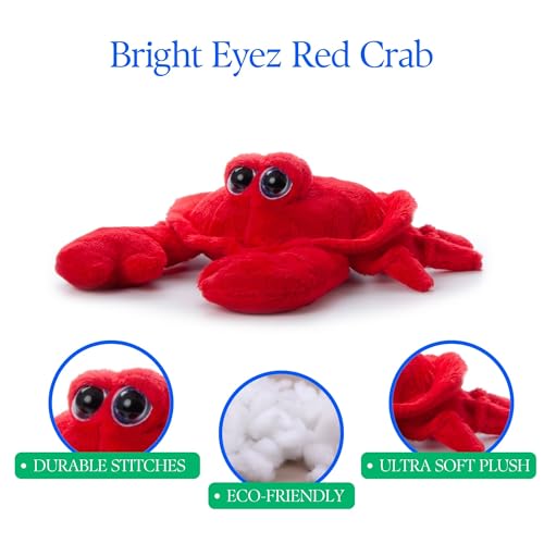 The Petting Zoo Red Crab Stuffed Animal – 9-Inch Plush Toy for Imaginative Play