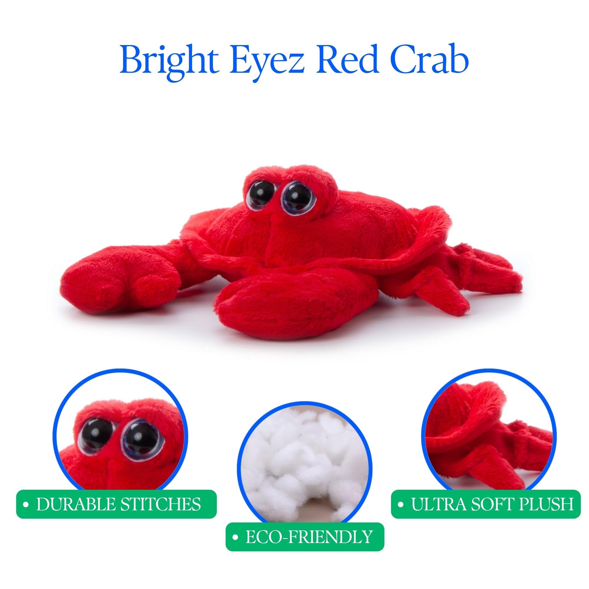 The Petting Zoo Red Crab Stuffed Animal – 9-Inch Plush Toy for Imaginative Play
