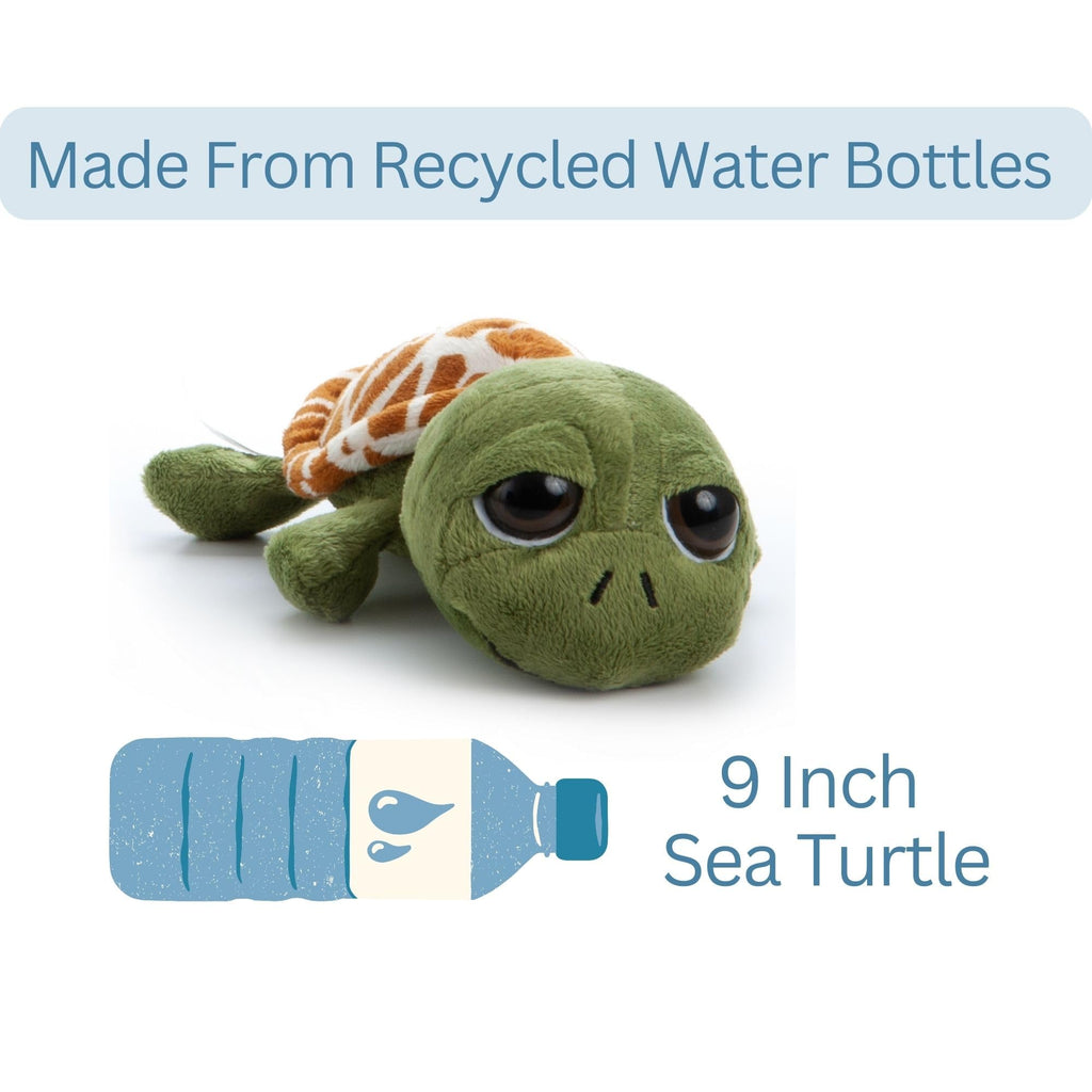 The Petting Zoo Sea Turtle Stuffed Animal - 9 Inch Soft Plush Toy for Kids, Ocean Animal Gift