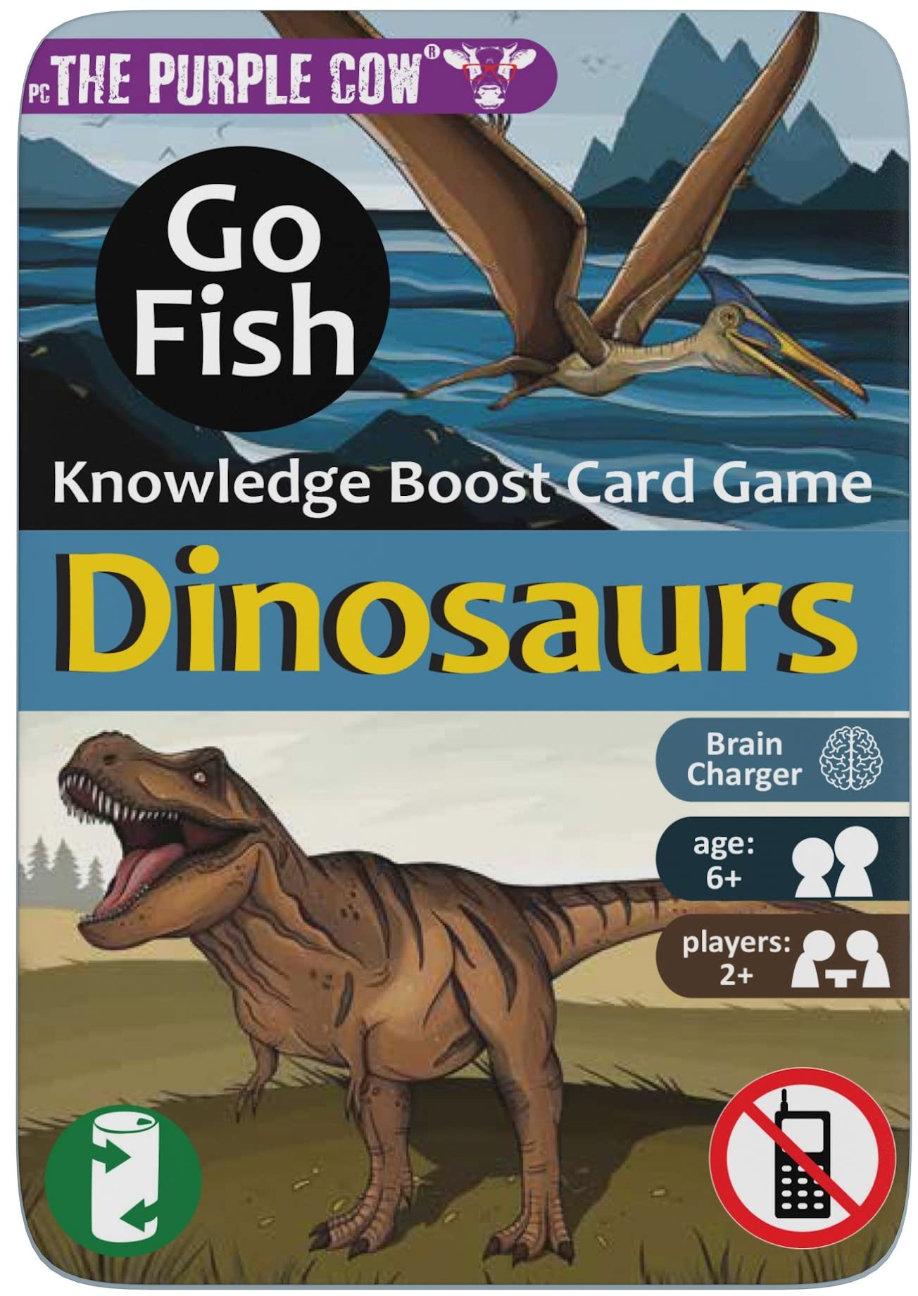 The Purple Cow Go Fish! Dinosaurs Card Game – Educational Fun for Kids Ages 6+