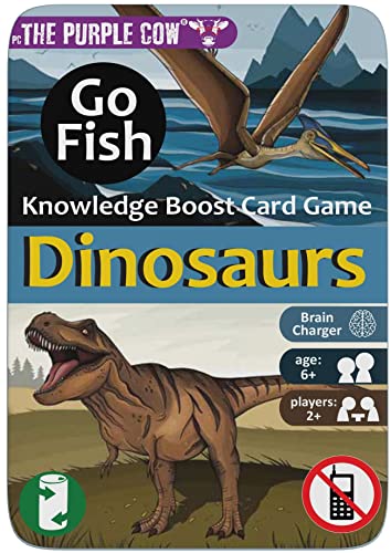 The Purple Cow Go Fish! Dinosaurs Card Game – Educational Fun for Kids Ages 6+