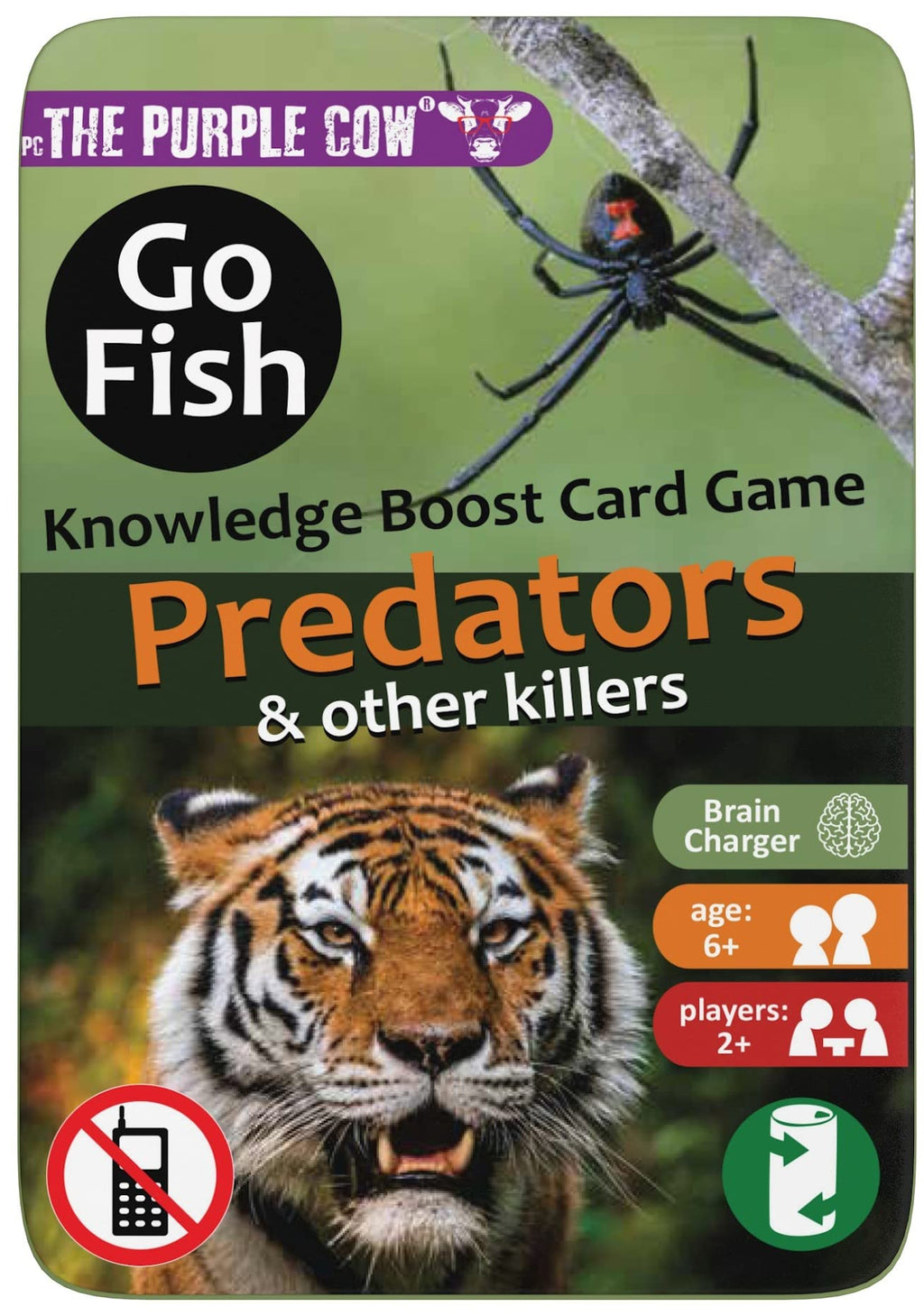 The Purple Cow Go Fish! Predators and Other Killers – Educational Dinosaur Card Game for Ages 6+