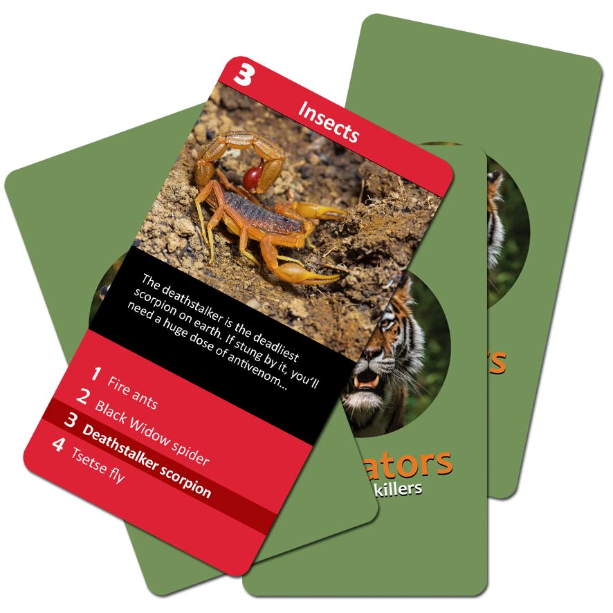 The Purple Cow Go Fish! Predators and Other Killers – Educational Dinosaur Card Game for Ages 6+