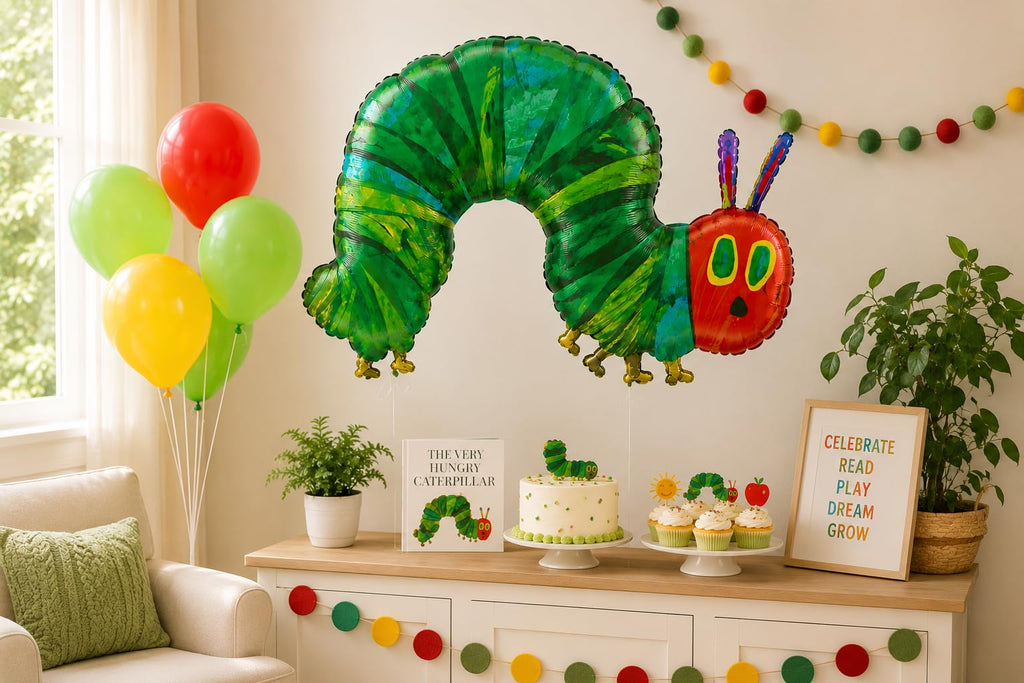 The Very Hungry Caterpillar Jumbo 36" Foil Balloon – Officially Licensed Eric Carle Party Decoration