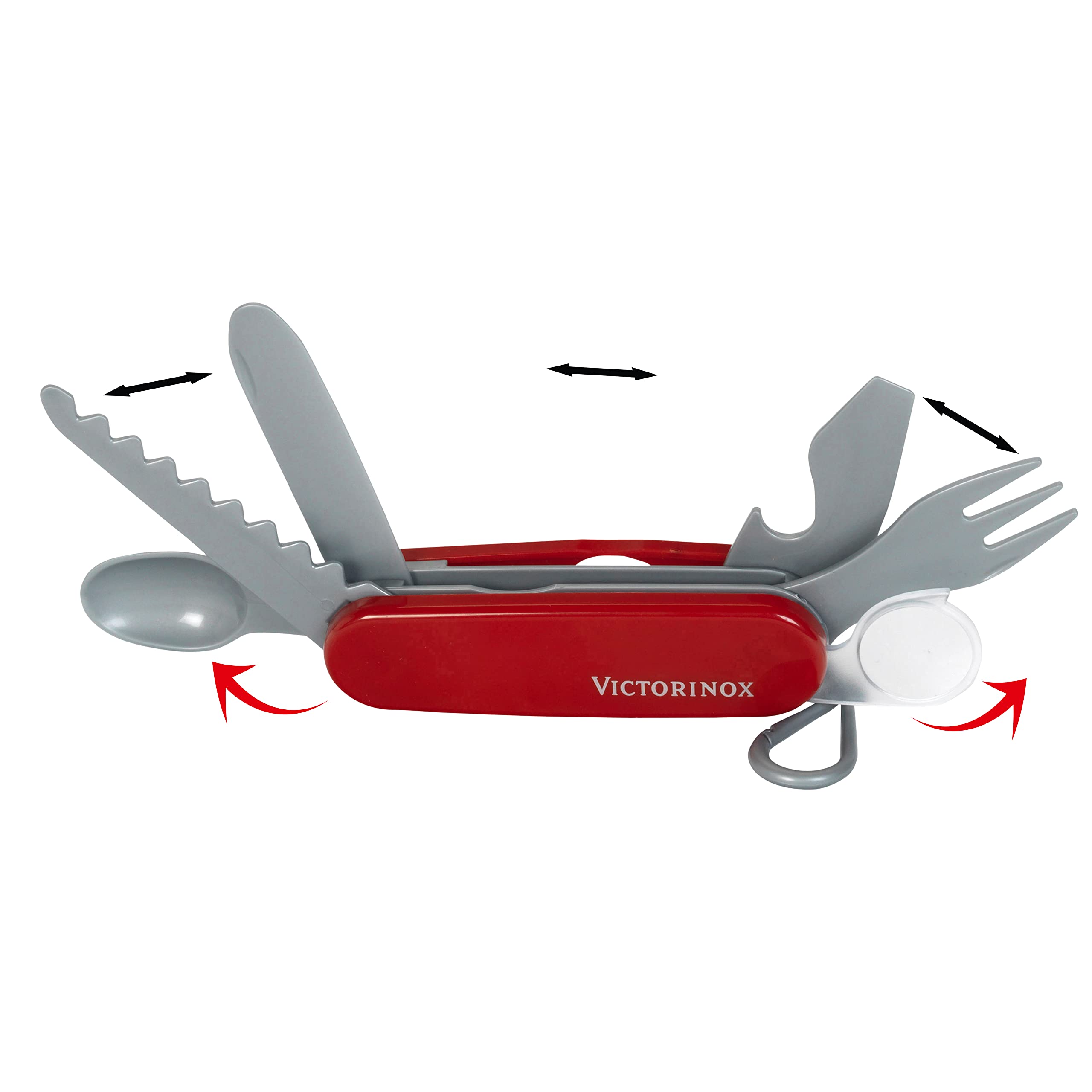 Theo Klein Victorinox Pocket Knife Toy - Red Plastic Replica for Kids with 6 Tools, Ages 3+