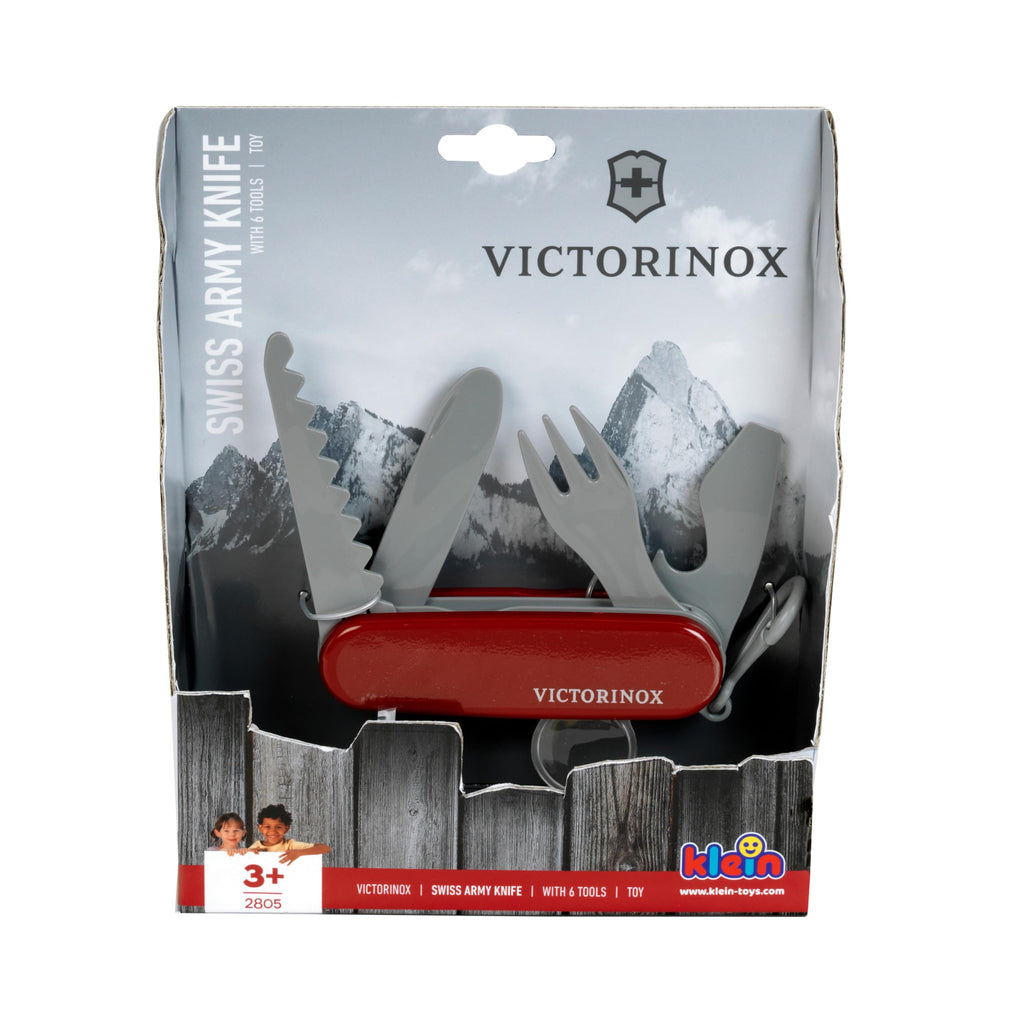 Theo Klein Victorinox Pocket Knife Toy - Red Plastic Replica for Kids with 6 Tools, Ages 3+