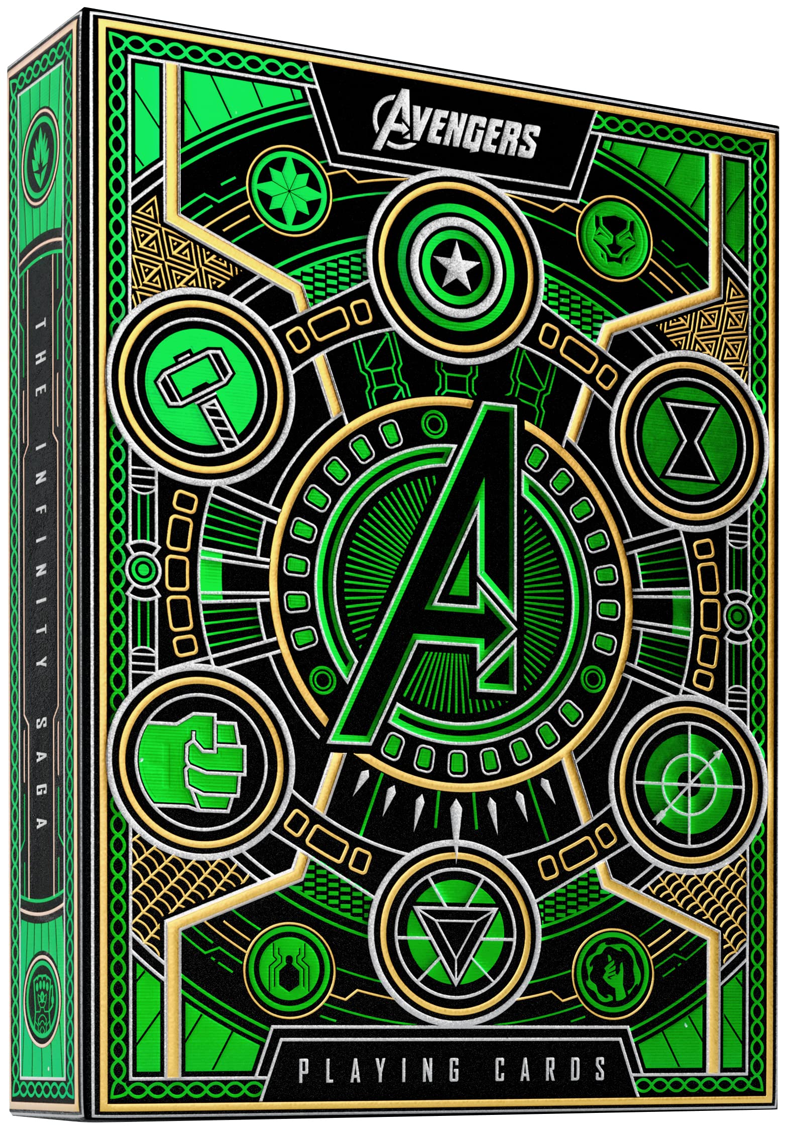 theory11 Avengers Green Edition Premium Playing Cards – Marvel Infinity Saga Deck