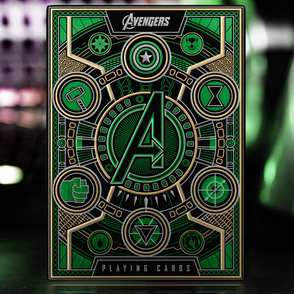 theory11 Avengers Green Edition Premium Playing Cards – Marvel Infinity Saga Deck