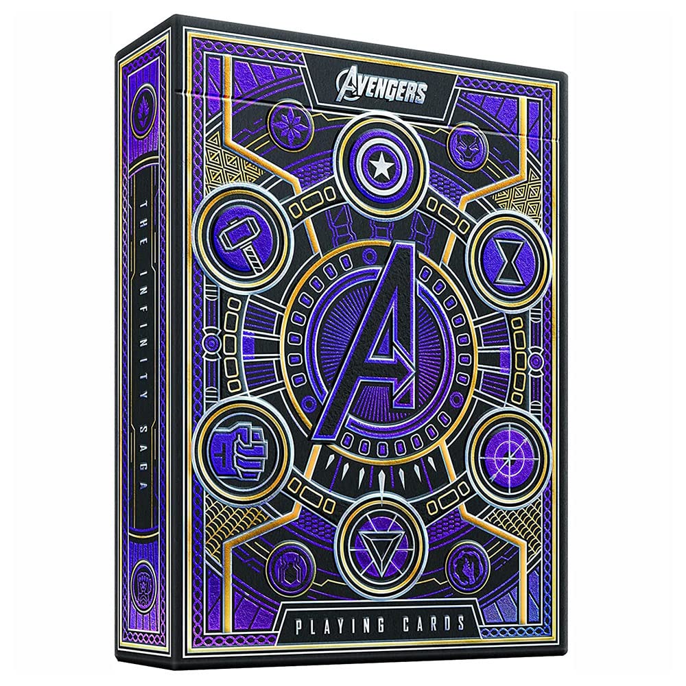 theory11 Avengers Purple Edition Premium Playing Cards – Marvel Infinity Saga Deck