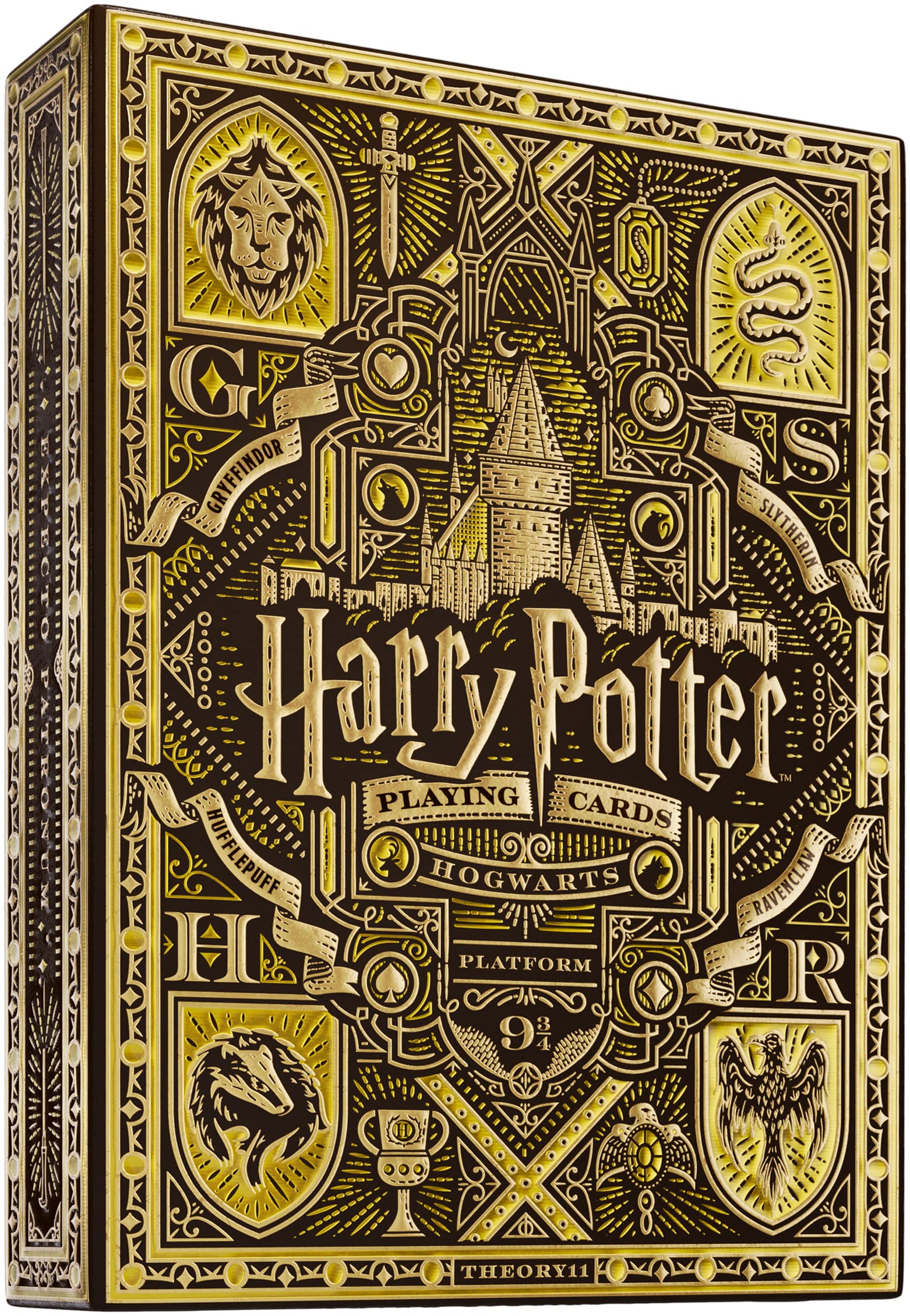 theory11 Harry Potter Hufflepuff Playing Cards (Yellow) – Premium Poker Deck