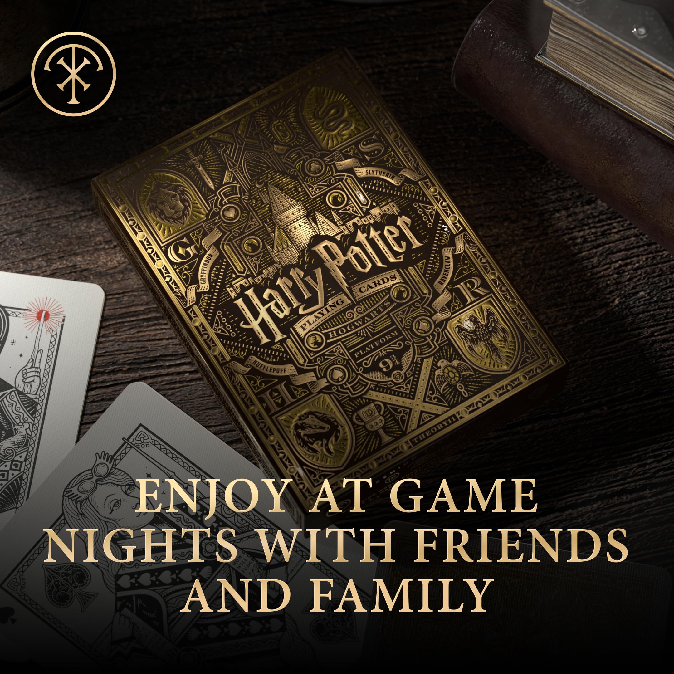 theory11 Harry Potter Hufflepuff Playing Cards (Yellow) – Premium Poker Deck