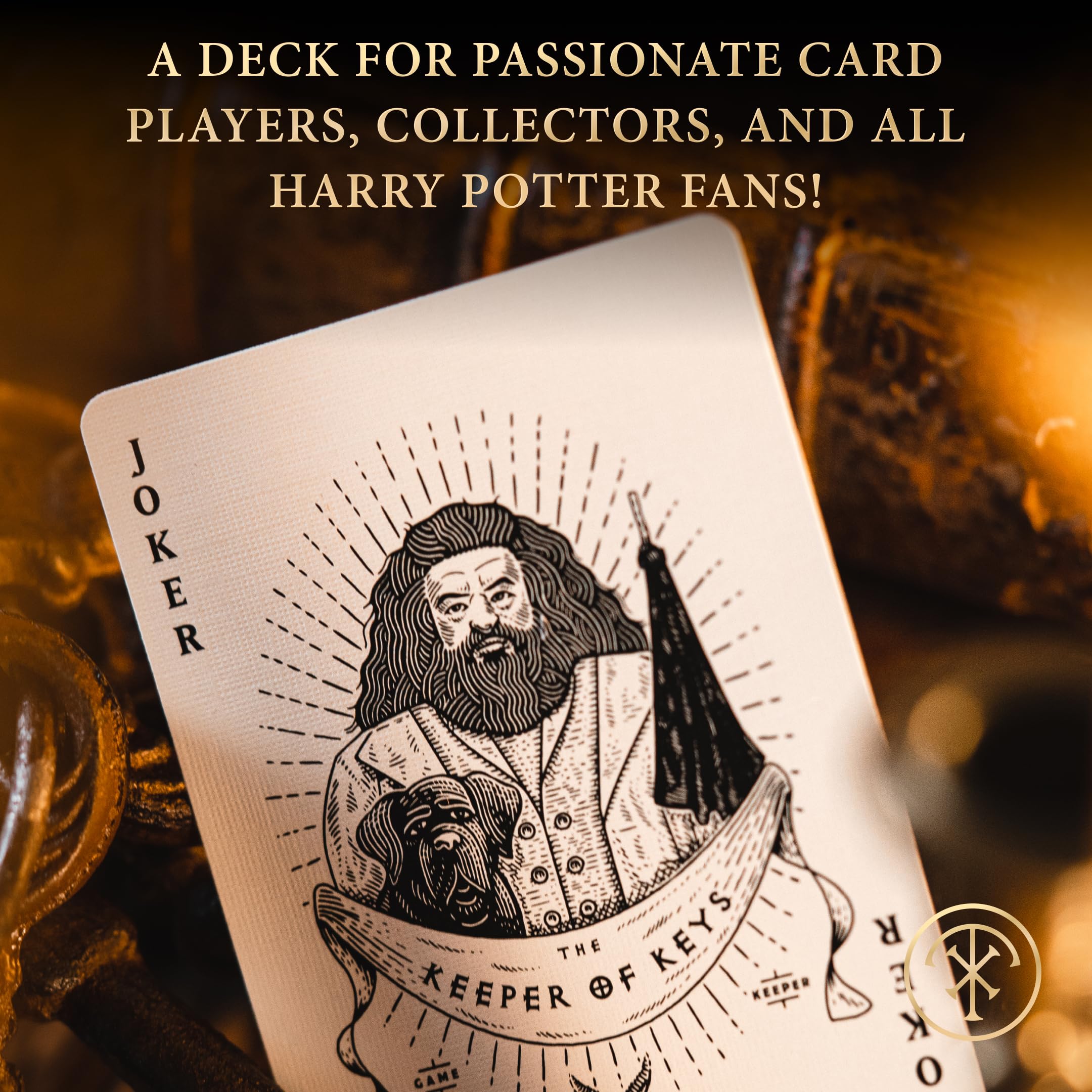 theory11 Harry Potter Hufflepuff Playing Cards (Yellow) – Premium Poker Deck