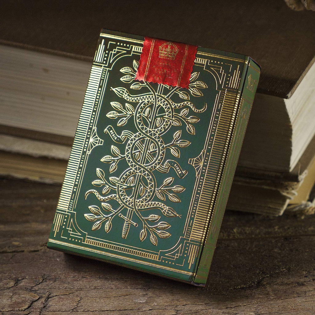theory11 Monarch Playing Cards Green Edition – Premium Poker Deck with Gold Foil