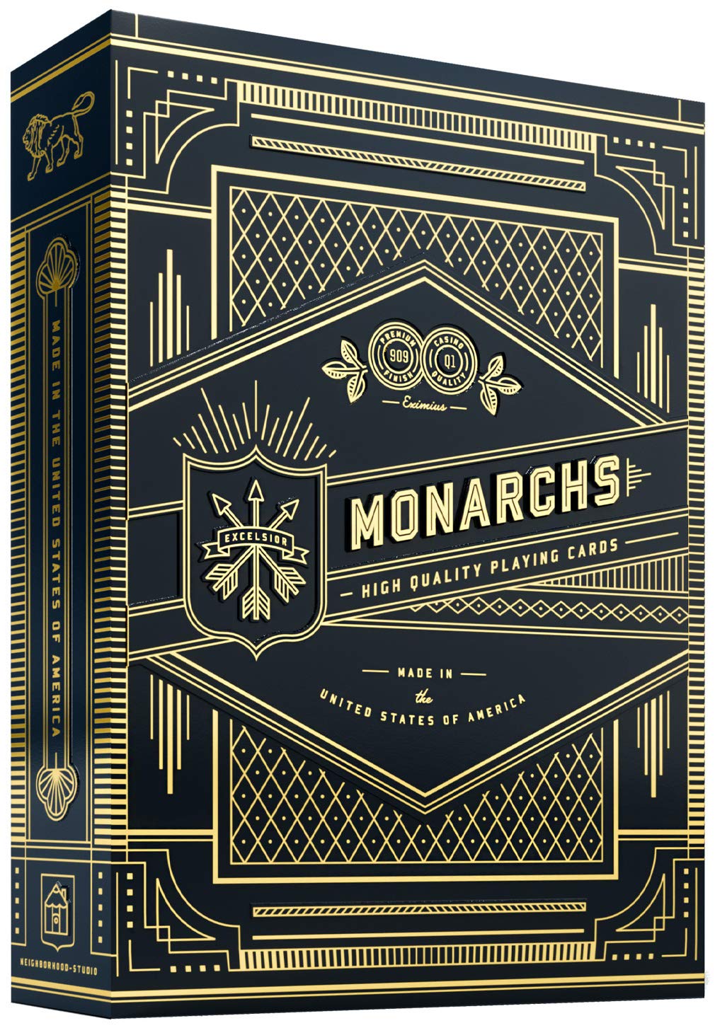 theory11 Monarch Playing Cards – Luxury Blue Poker Deck with Gold Foil