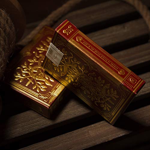 theory11 Monarch Red Edition Playing Cards – Luxury Poker Deck with Gold Foil