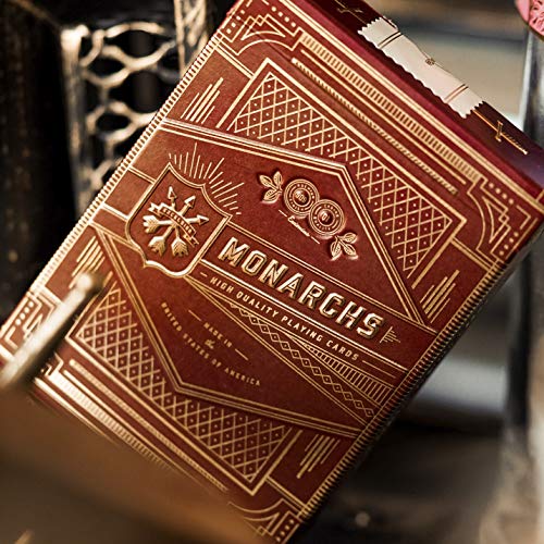 theory11 Monarch Red Edition Playing Cards – Luxury Poker Deck with Gold Foil