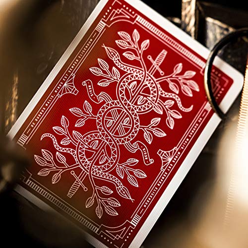 theory11 Monarch Red Edition Playing Cards – Luxury Poker Deck with Gold Foil
