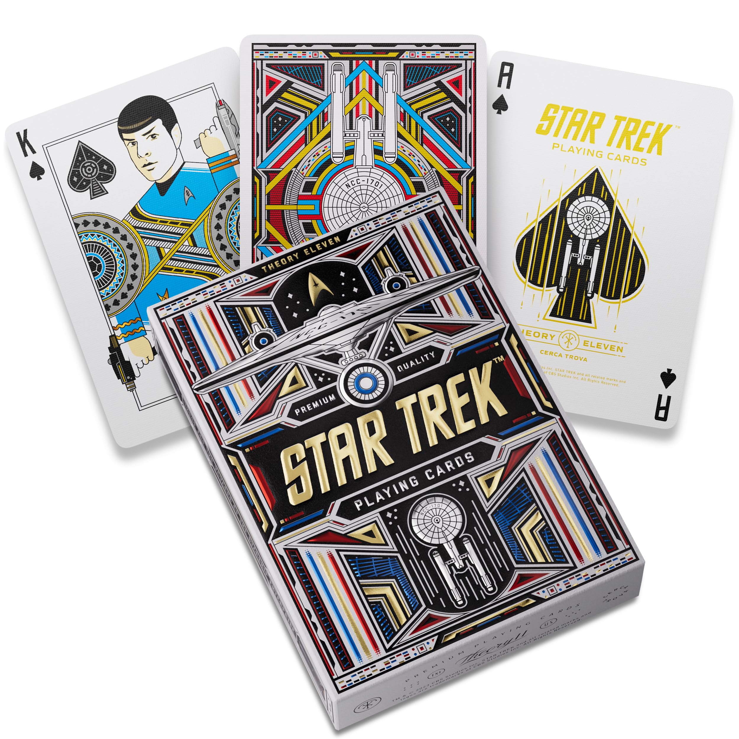 theory11 Star Trek Light Premium Playing Cards – Custom Artwork, Poker Size