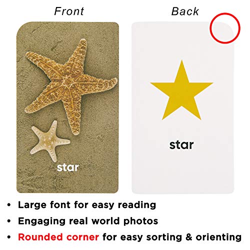 Think Tank Scholar Colors & Shapes Flash Cards – 36 Durable Cards with Real Pictures for Ages 2-8