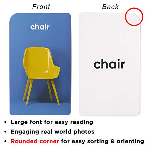 Think Tank Scholar First Words & Opposites Flash Cards – 36 Durable Cards with Real Photos for Kids Ages 2-8