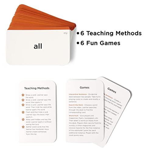 Think Tank Scholar Pre-K Sight Words Flash Cards – 100+ Dolch & Fry Words for Ages 3–5
