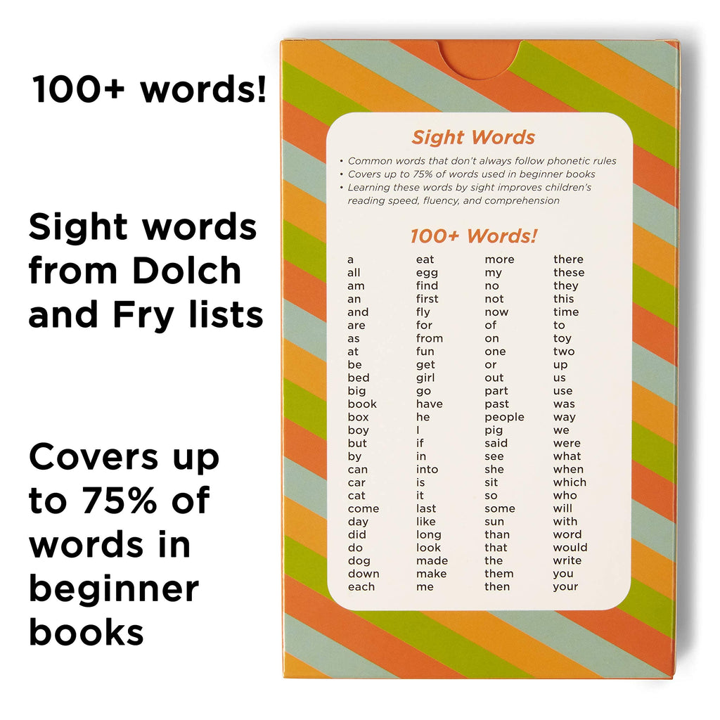 Think Tank Scholar Pre-K Sight Words Flash Cards – 100+ Dolch & Fry Words for Ages 3–5
