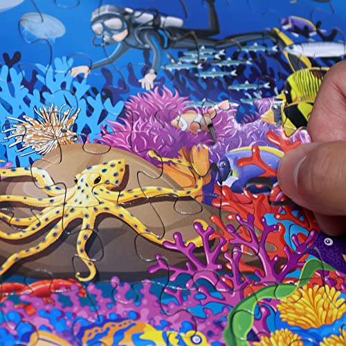 Think2Master Ocean Life Jigsaw Puzzle – 500 Pieces, Large Format, Coral Reef Scene, for Adults and Seniors