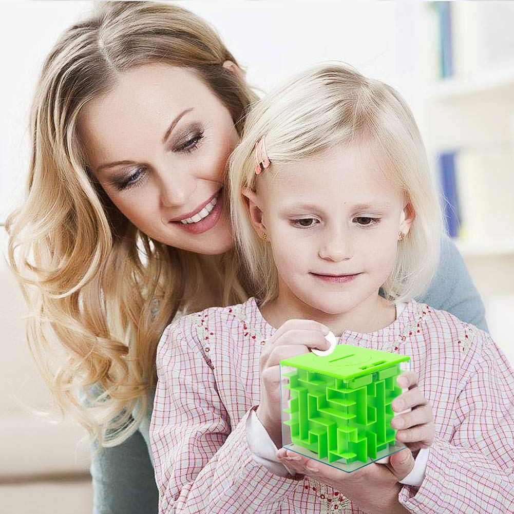 ThinkMax Money Maze Puzzle Box – Green | Brain Teaser Gift Card Holder