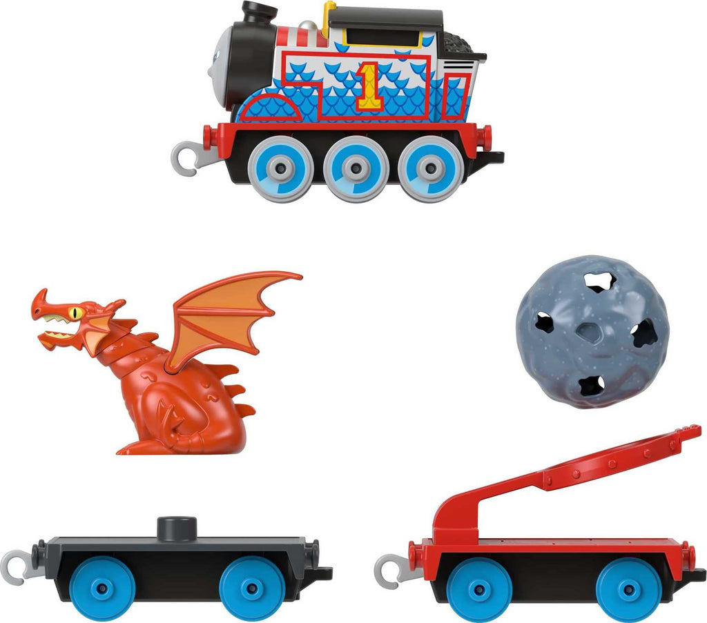 Thomas & Friends Medieval Thomas Die-Cast Train with Boulder Launcher and Dragon