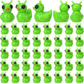Thyle 50-Pack Mini Resin Alien Ducks – Green UFO Collectible Figures for Parties, Fairy Gardens, and Desk Decor