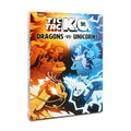 Tic Tac K.O. Card Game: Dragons vs. Unicorns – Team-Based Twist on Tic Tac Toe for 2-4 Players, Ages 8+