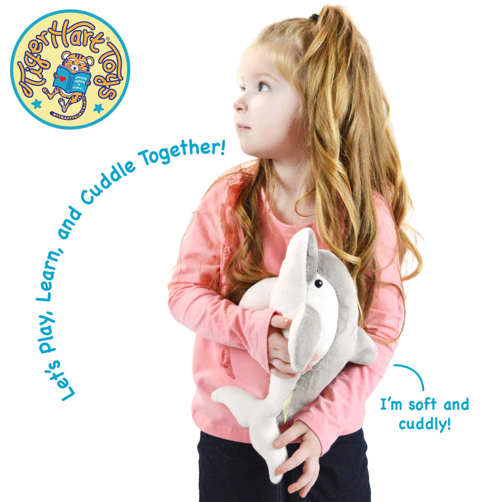 TigerHart Dorian the Dolphin Plush Toy – 11-Inch Soft Dolphin Stuffed Animal