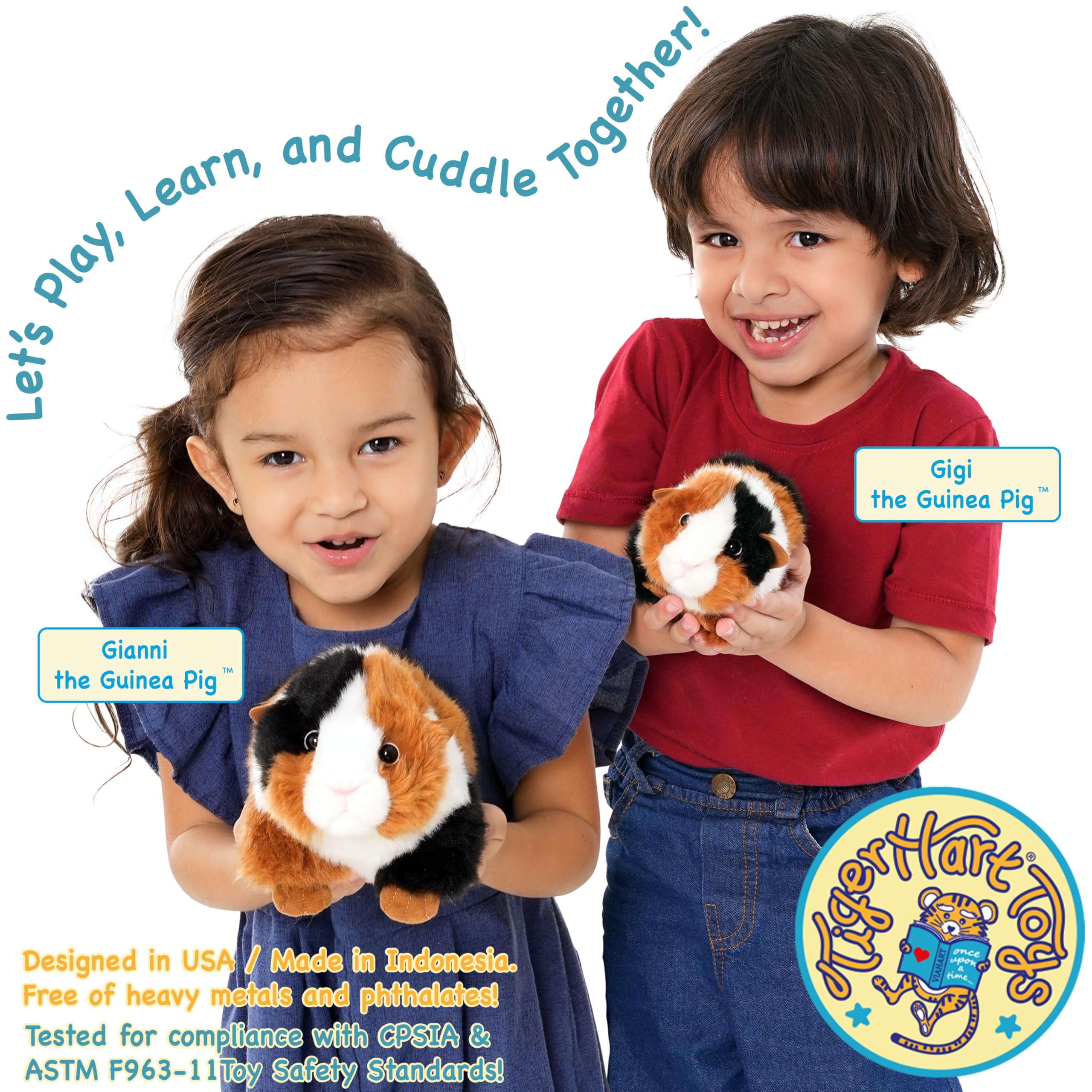 TigerHart Gigi the Guinea Pig – 6 Inch Soft Plush Toy with Story