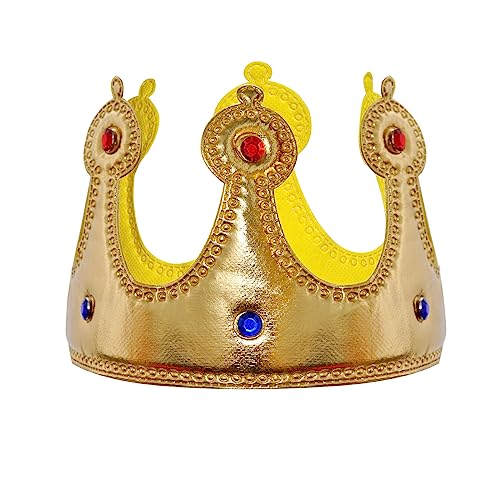 tiggell King and Queen Robe Costume Set with Crown – Polyester Royal Cape for Halloween Cosplay