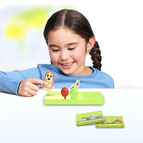 Tile Town Bluey & Bingo Keepy Uppy Magnetic Tile Set – 4-Piece STEM Building Toy with Action Tile