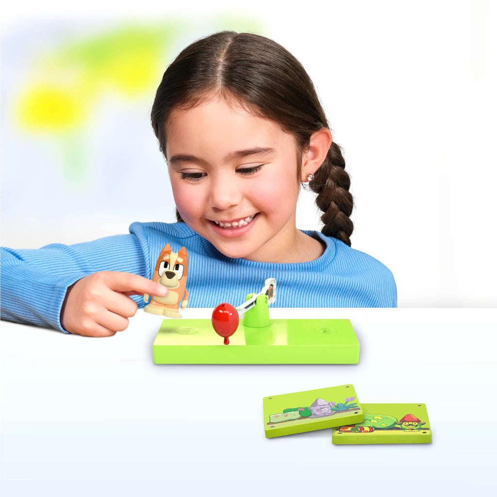 Tile Town Bluey & Bingo Keepy Uppy Magnetic Tile Set – 4-Piece STEM Building Toy with Action Tile