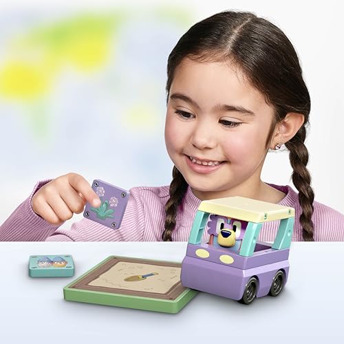 TILE TOWN Bluey Granny Janet 6-Piece Magnetic Tile Playset – Interactive STEM Toy with Action Tiles for Ages 3+
