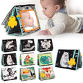 TINITIGIES Tummy Time Mirror and Sensory Book Set for Newborns 0-6 Months