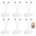 Tinoaly 6-Pack White Doll Stands – Adjustable Display Holder for 4-8 Inch Figures