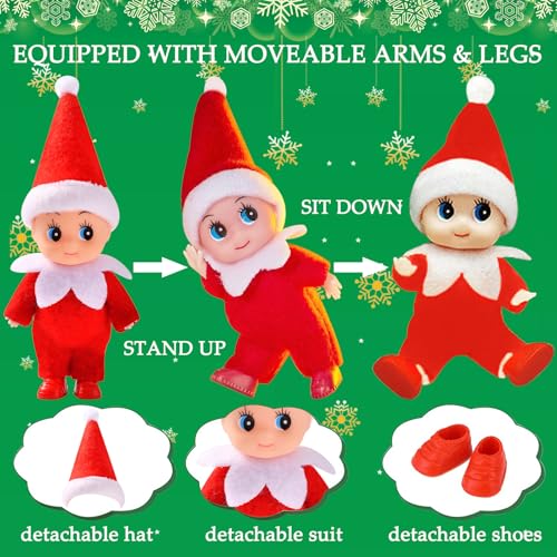 Tiny Elf Baby Doll – Miniature Christmas Elf with Removable Outfits for Gifts and Decor