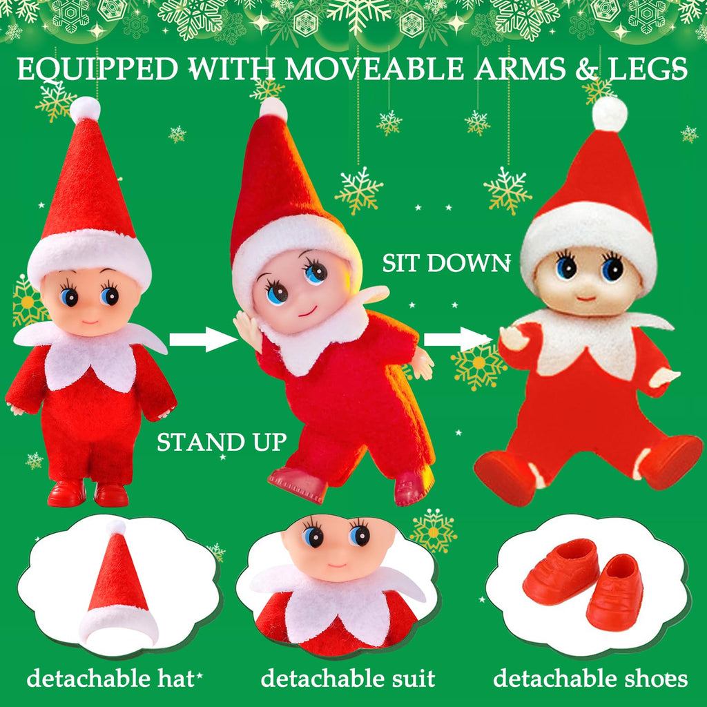 Tiny Elf Baby Doll – Miniature Christmas Elf with Removable Outfits for Gifts and Decor