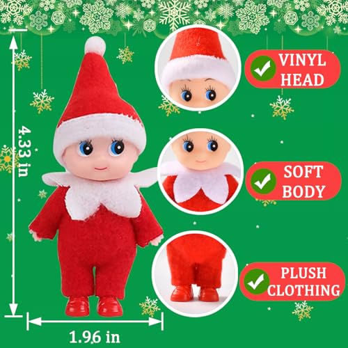 Tiny Elf Baby Doll – Miniature Christmas Elf with Removable Outfits for Gifts and Decor