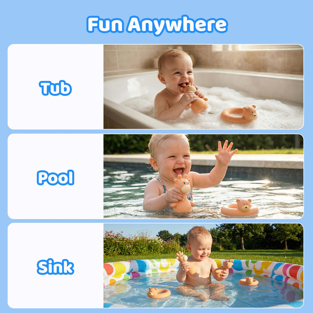 Tiny Marvels Mold-Free Baby Bath Toys – BPA-Free Floating Toys for 6 Months+