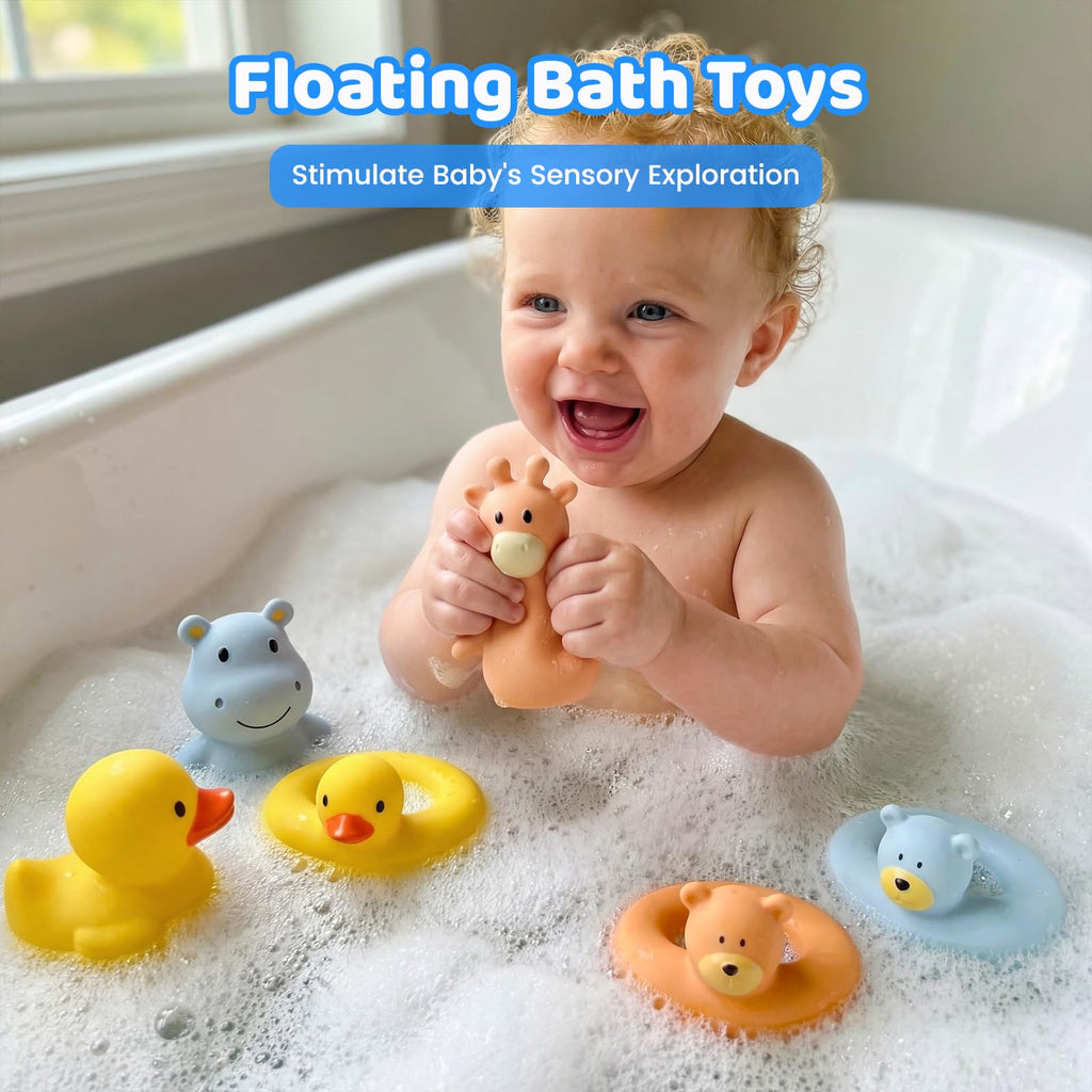 Tiny Marvels Mold-Free Baby Bath Toys – BPA-Free Floating Toys for 6 Months+