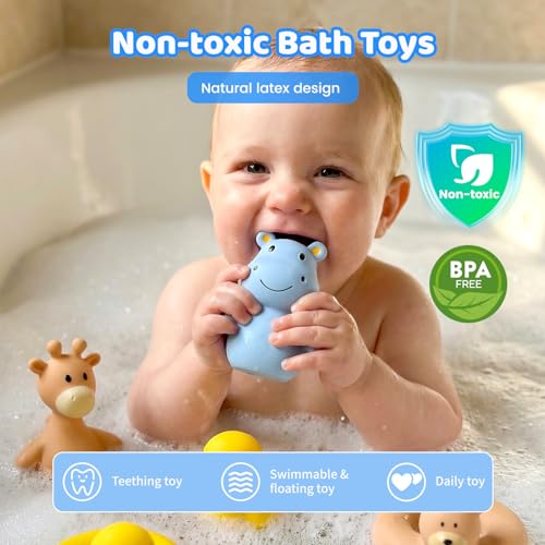 Tiny Marvels Mold-Free Baby Bath Toys – Sealed No-Hole Design for Safe, BPA-Free Water Play