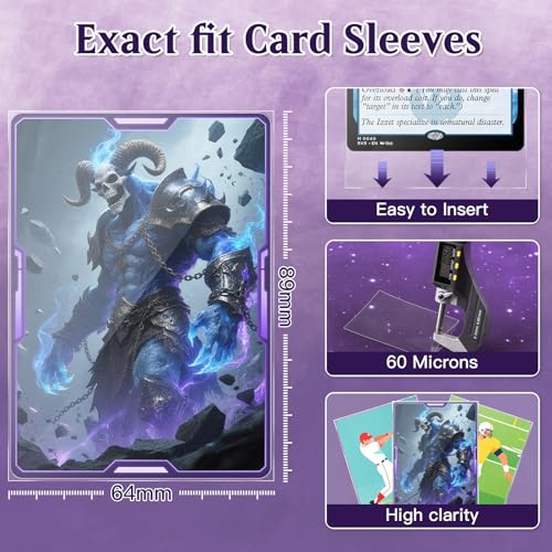 TiopLior 1000 Perfect Fit Inner Card Sleeves – Clear 64x89mm Double Sleeving Protectors for MTG, TCG, Sports Cards
